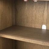 Mercana Sina Brown Oak Wood w/ Natural Rattan 4 Door Sideboard