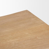 Mercana Taniel Light Brown Wood w/ Black Metal Stool