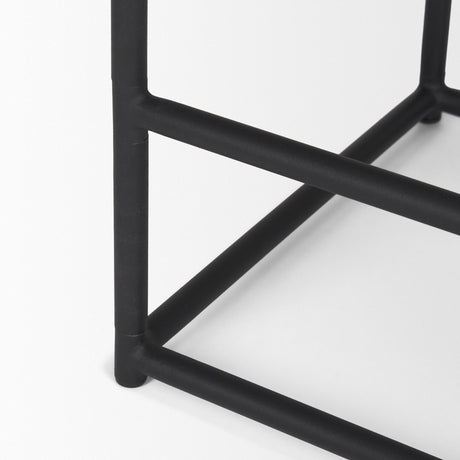 Mercana Taniel Light Brown Wood w/ Black Metal Counter Stool