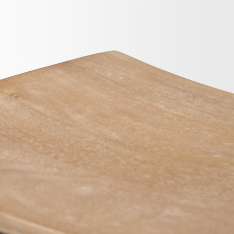 Mercana Taniel Light Brown Wood w/ Black Metal Counter Stool