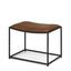 Mercana Taniel Brown Leather w/ Black Metal Stool