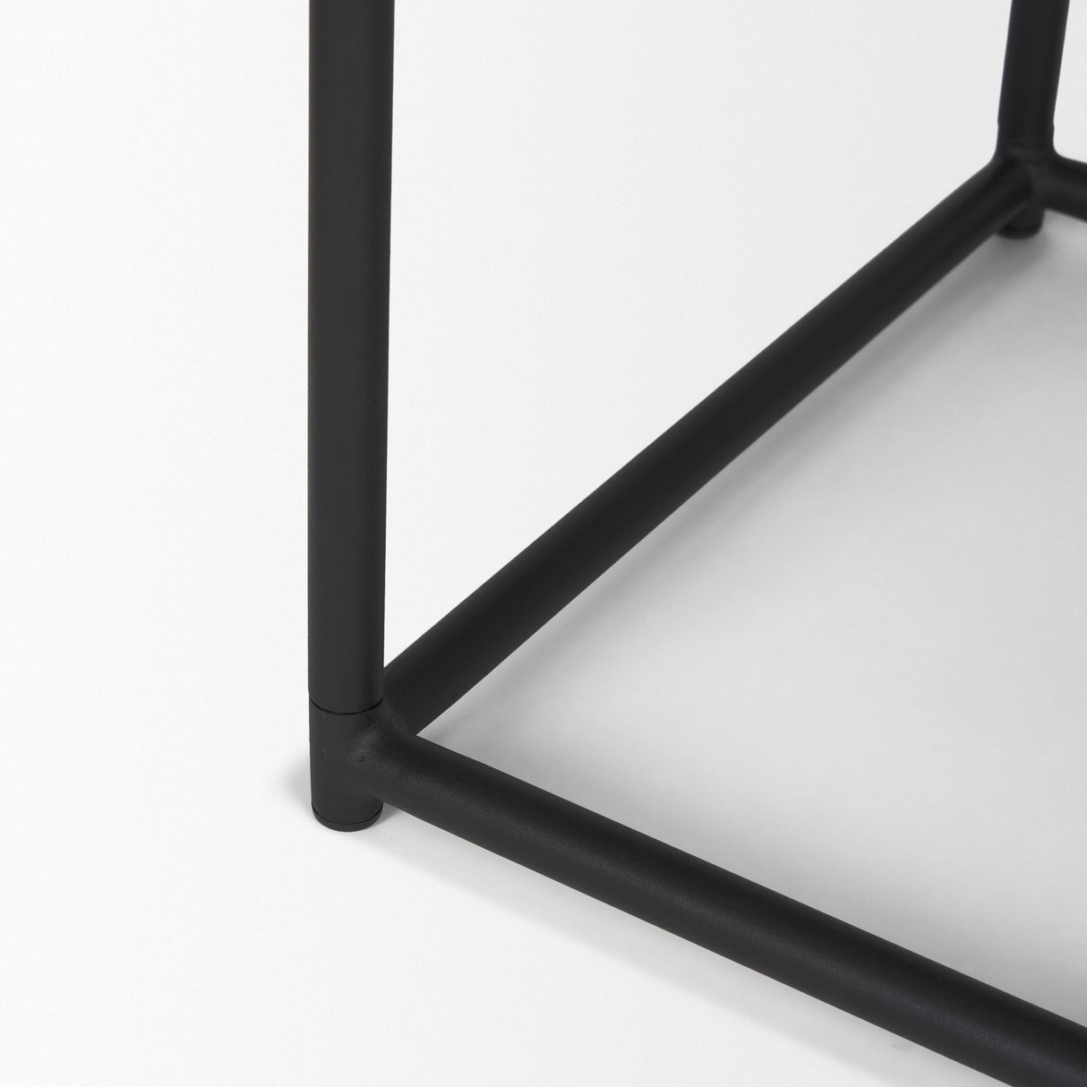 Mercana Taniel Brown Leather w/ Black Metal Stool