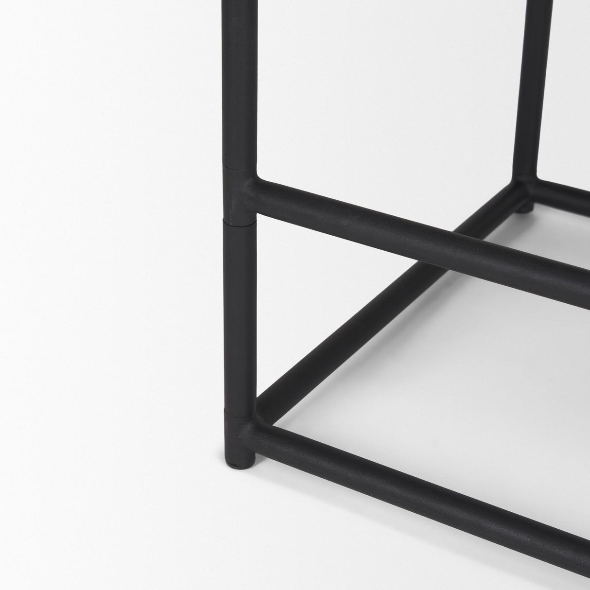 Mercana Taniel Brown Leather w/ Black Metal Counter Stool