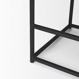 Mercana Taniel Brown Leather w/ Black Metal Counter Stool