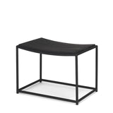 Mercana Taniel Textured Black Wood w/ Black Metal Stool