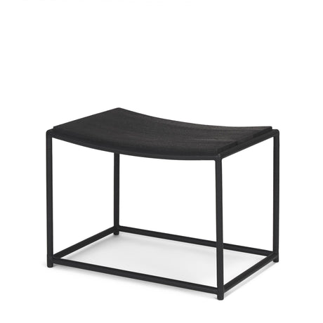 Mercana Taniel Textured Black Wood w/ Black Metal Stool