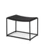 Mercana Taniel Textured Black Wood w/ Black Metal Stool