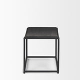 Mercana Taniel Textured Black Wood w/ Black Metal Stool