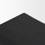 Mercana Taniel Textured Black Wood w/ Black Metal Stool