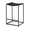 Mercana Taniel Textured Black Wood w/ Black Metal Counter Stool