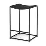 Mercana Taniel Textured Black Wood w/ Black Metal Counter Stool