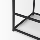 Mercana Taniel Textured Black Wood w/ Black Metal Counter Stool