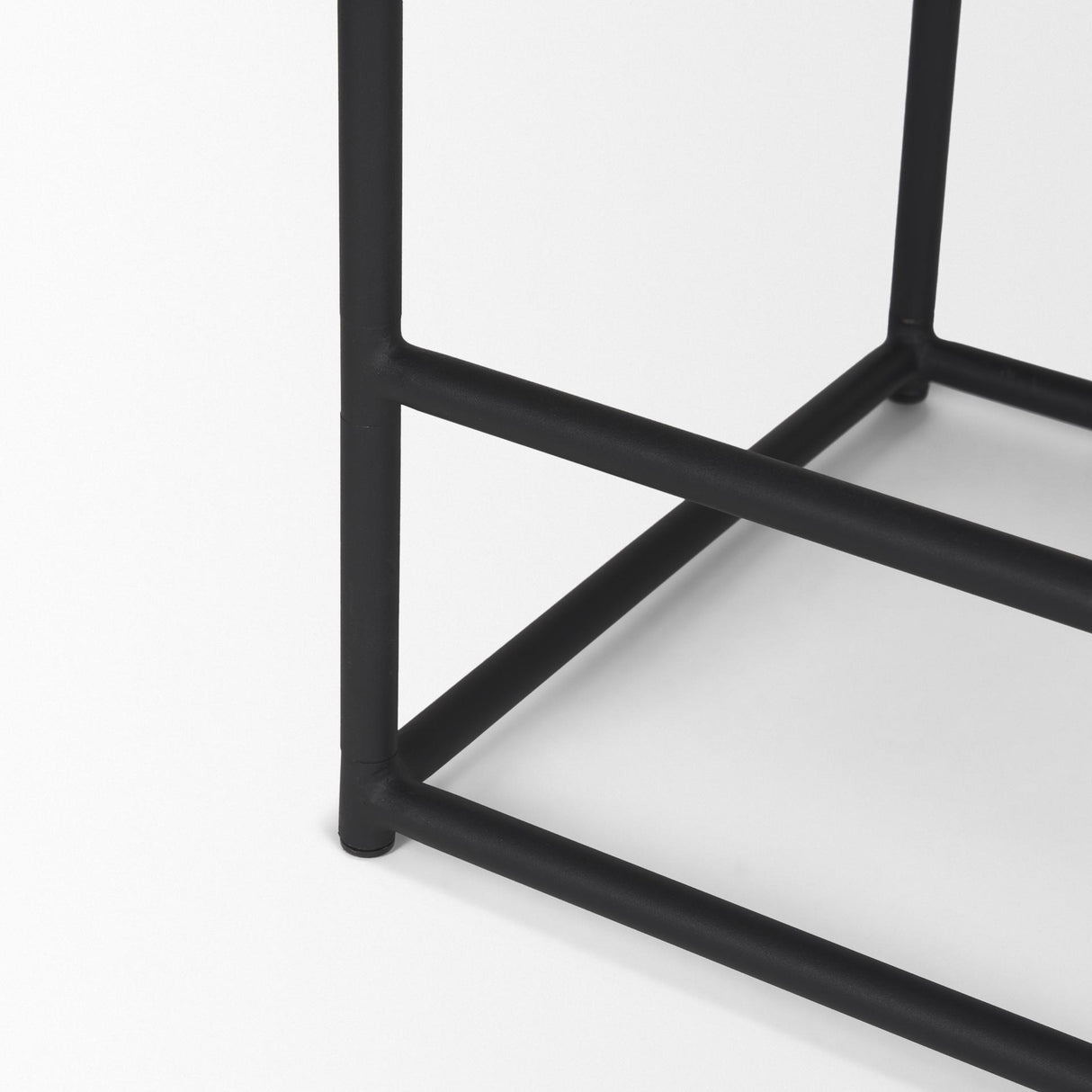 Mercana Taniel Textured Black Wood w/ Black Metal Counter Stool