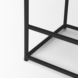 Mercana Taniel Textured Black Wood w/ Black Metal Counter Stool