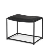 Mercana Taniel Black Leather w/ Black Metal Stool