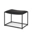 Mercana Taniel Black Leather w/ Black Metal Stool