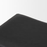 Mercana Taniel Black Leather w/ Black Metal Stool