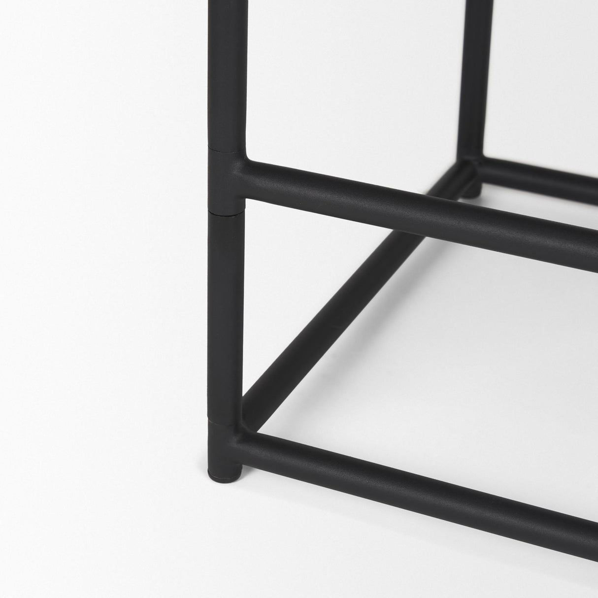 Mercana Taniel Black Leather w/ Black Metal Counter Stool