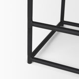 Mercana Taniel Black Leather w/ Black Metal Counter Stool