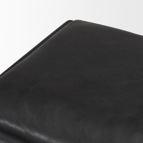 Mercana Taniel Black Leather w/ Black Metal Counter Stool