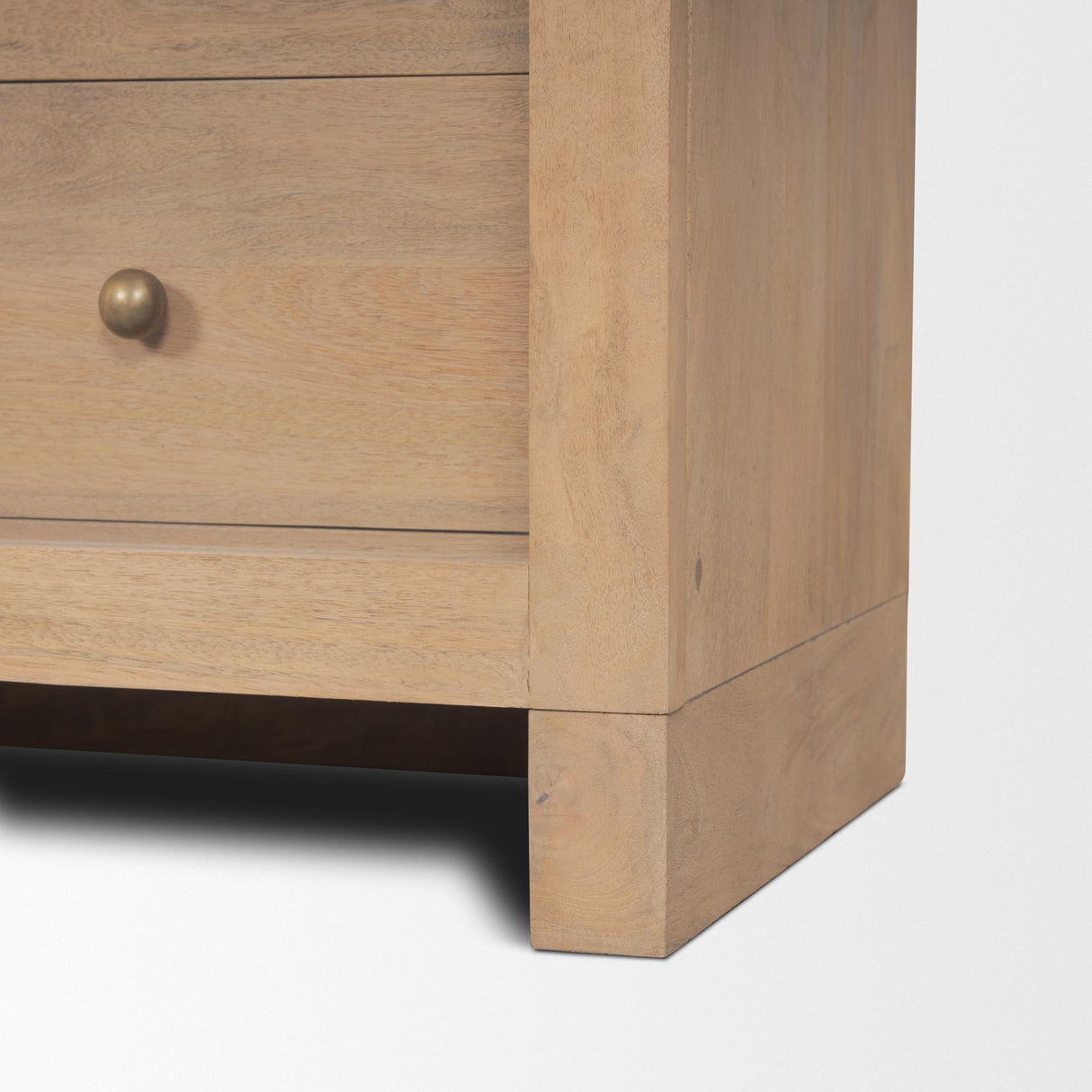 Mercana Suri Light Brown Wood W/Glass Doors Arched Curio Cabinet