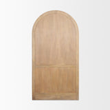 Mercana Suri Light Brown Wood W/Glass Doors Arched Curio Cabinet
