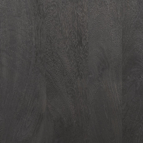 Mercana Sloan 80.5H Black Wood W/Black Metal Frame Arched Cabinet