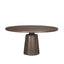Mercana Swanson 60" Dark Brown Wood Round Pedestal Dining Table