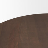 Mercana Swanson 60" Dark Brown Wood Round Pedestal Dining Table