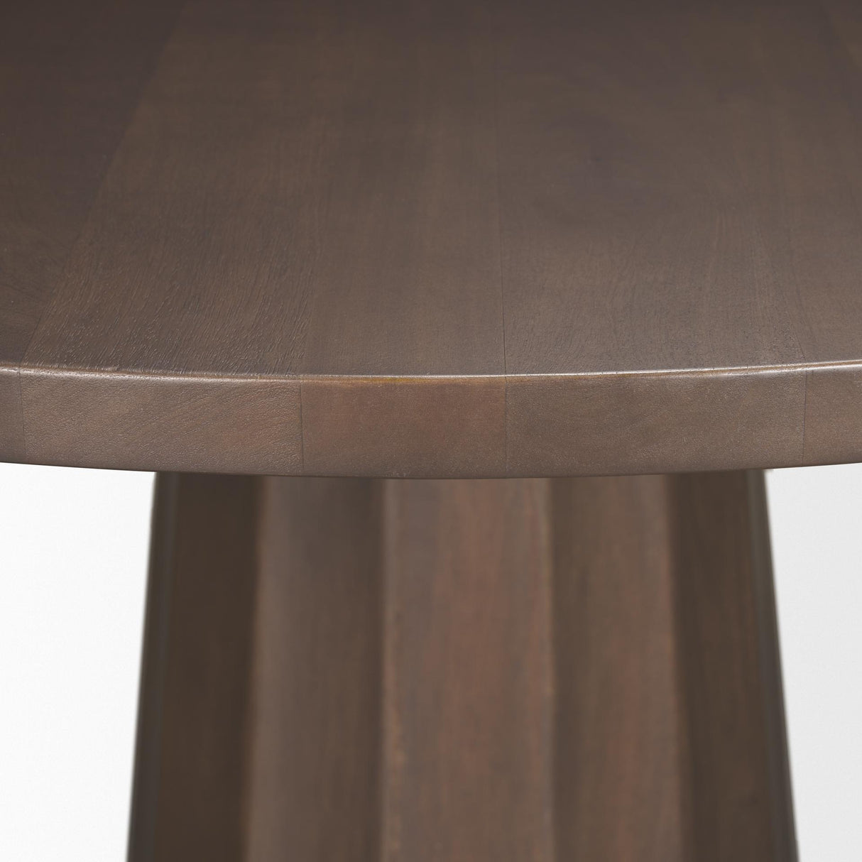 Mercana Swanson 60" Dark Brown Wood Round Pedestal Dining Table