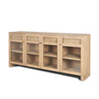Mercana Suri Light Brown Wood w/ Glass Doors Sideboard