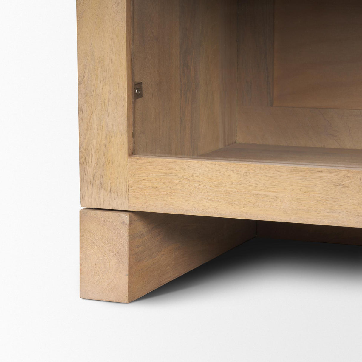 Mercana Suri Light Brown Wood w/ Glass Doors Sideboard