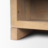 Mercana Suri Light Brown Wood w/ Glass Doors Sideboard
