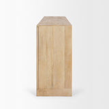 Mercana Suri Light Brown Wood w/ Glass Doors Sideboard