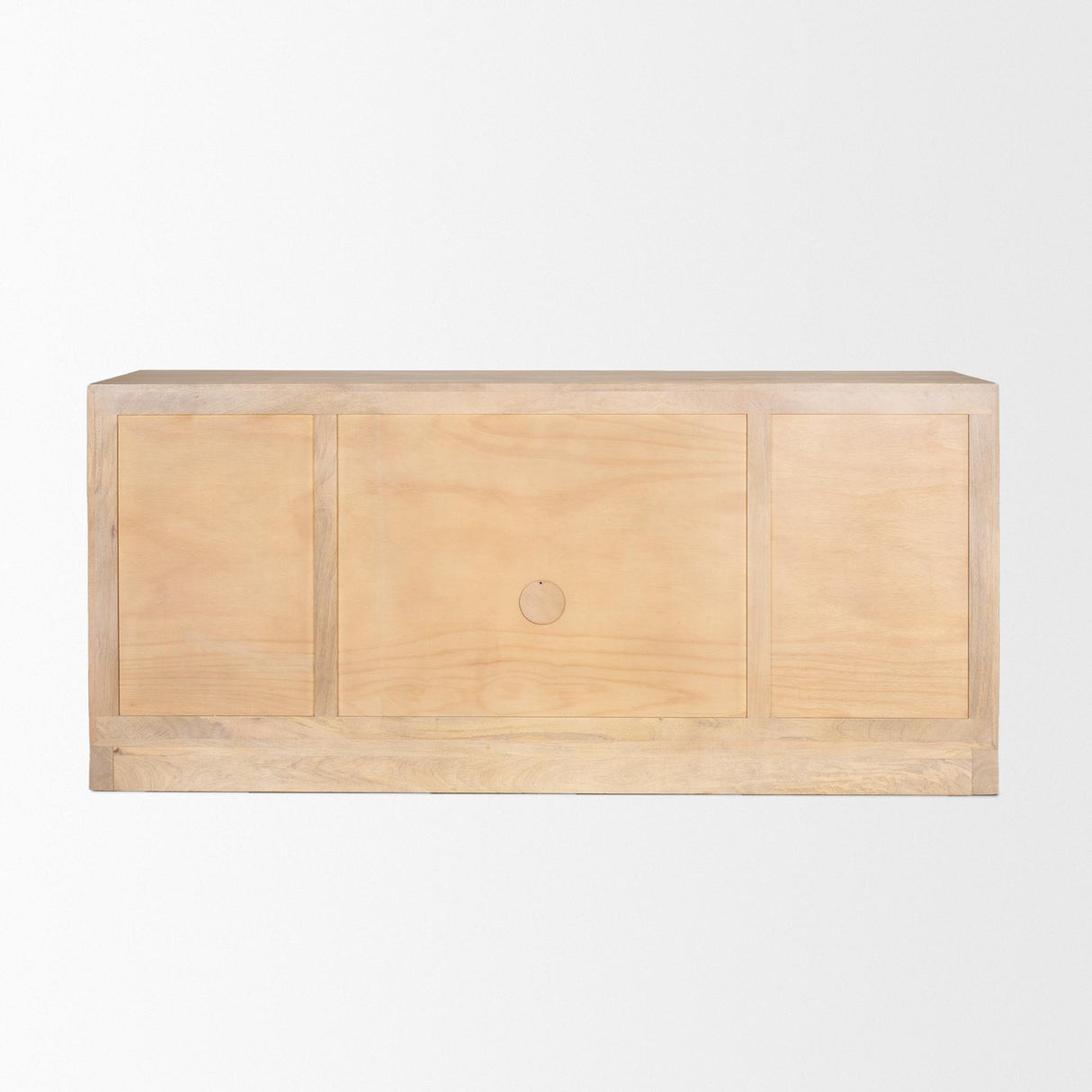 Mercana Suri Light Brown Wood w/ Glass Doors Sideboard