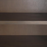 Mercana Sloan 80.5H Dark Brown Wood W/Black Metal Arched Curio Cabinet