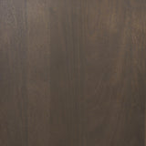 Mercana Sloan 80.5H Dark Brown Wood W/Black Metal Arched Curio Cabinet