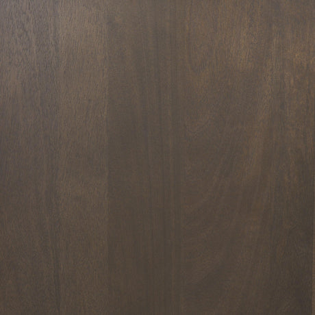 Mercana Sloan 80.5H Dark Brown Wood W/Black Metal Arched Curio Cabinet