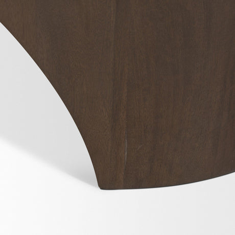 Mercana Shima Oval Dark Brown Wood w/ Arched Legs Coffee Table