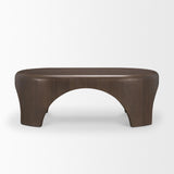 Mercana Shima Oval Dark Brown Wood w/ Arched Legs Coffee Table