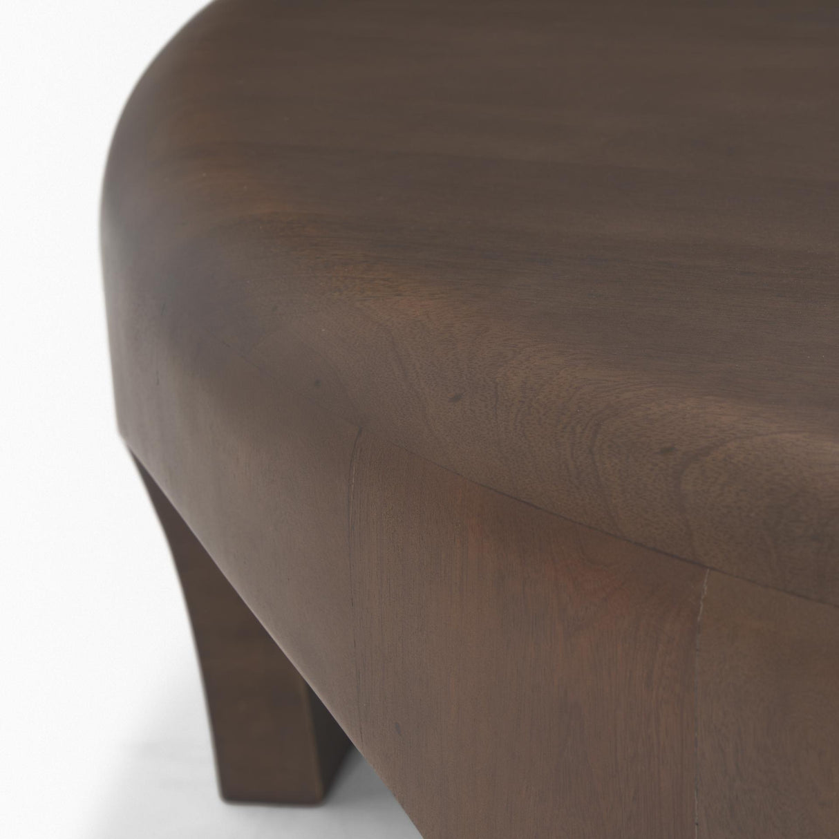 Mercana Shima Round Dark Brown Wood W/Arched Legs Coffee Table