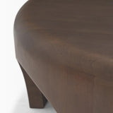 Mercana Shima Round Dark Brown Wood W/Arched Legs Coffee Table