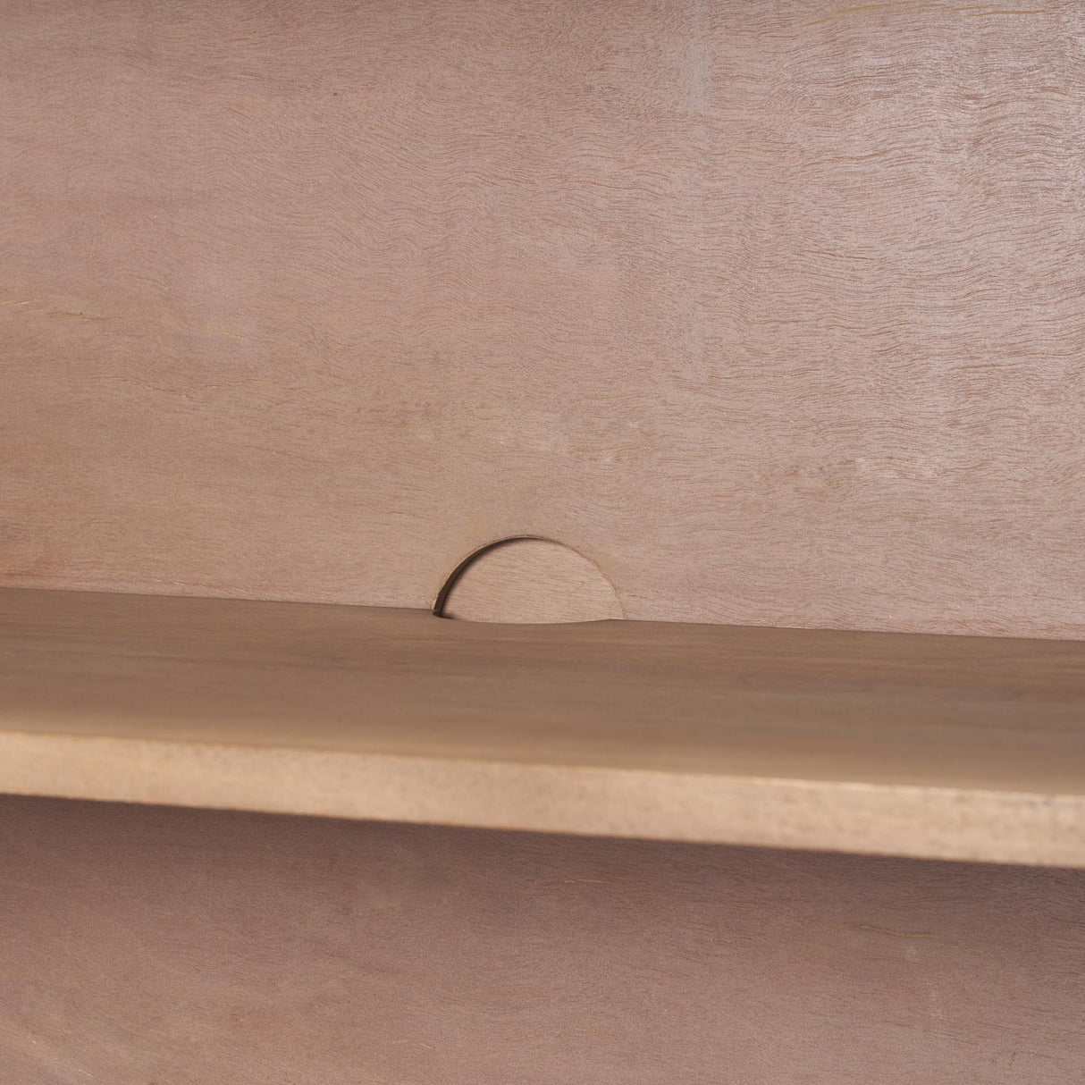 Mercana Sorina Reverse Fluted Light Brown Wood Accent Cabinet