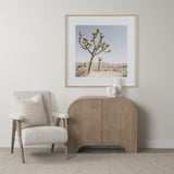 Mercana Sorina Reverse Fluted Light Brown Wood Accent Cabinet