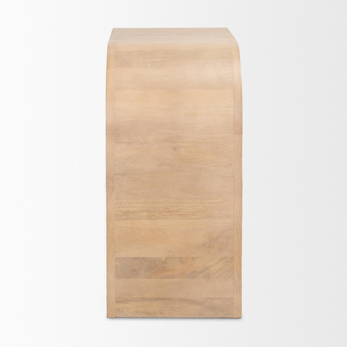 Mercana Sorina Reverse Fluted Light Brown Wood Accent Cabinet