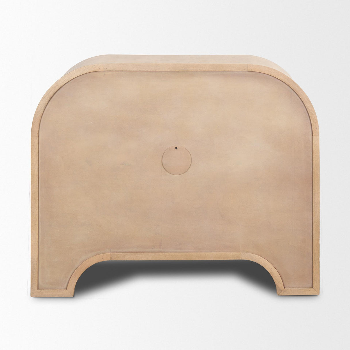 Mercana Sorina Reverse Fluted Light Brown Wood Accent Cabinet