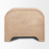 Mercana Sorina Reverse Fluted Light Brown Wood Accent Cabinet