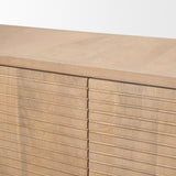 Mercana Sorina Reverse Fluted Light Brown Wood Sideboard