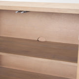 Mercana Sorina Reverse Fluted Light Brown Wood Sideboard