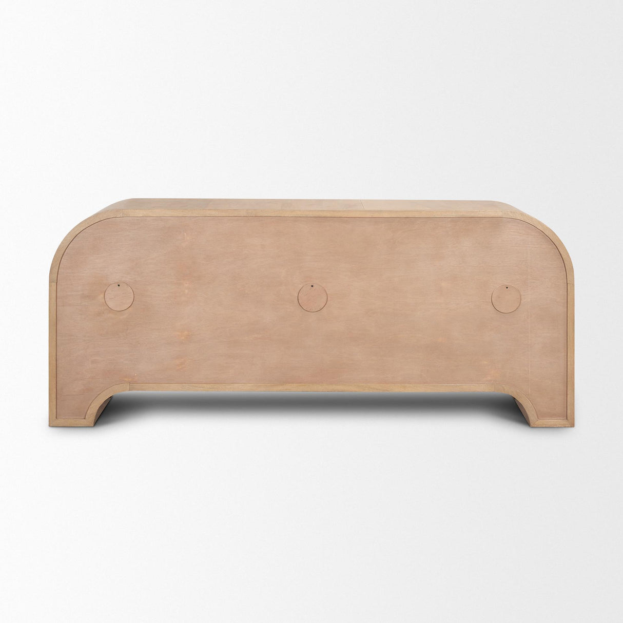 Mercana Sorina Reverse Fluted Light Brown Wood Sideboard